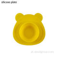 Baby Silicone Cartoon Creative Bear Plate